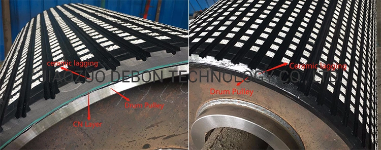 Premium Quality Rubber Ceramic Lagging Conveyor Drum Lining Ceramic Pulley Lagging